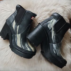Hunter Block Heel Chelsea Nightfall Boot